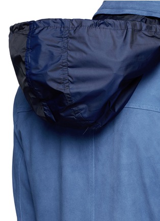 Detail View - Click To Enlarge - ISAIA - Packable hood lambskin suede jacket