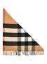 Detail View - Click To Enlarge - BURBERRY - Half Mega check cashmere melton bandana scarf