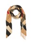 Main View - Click To Enlarge - BURBERRY - Half Mega check cashmere melton bandana scarf