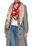 Figure View - Click To Enlarge - BURBERRY - Logo archive colourblock carriage graphic print silk scarf