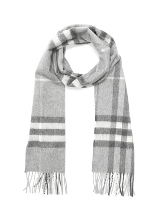 Main View - Click To Enlarge - BURBERRY - Giant check cashmere melton scarf