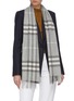 Figure View - Click To Enlarge - BURBERRY - Giant check cashmere melton scarf