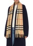 Figure View - Click To Enlarge - BURBERRY - Giant check cashmere melton scarf