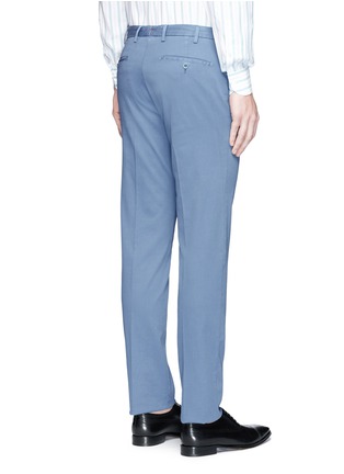 Back View - Click To Enlarge - ISAIA - Cotton stripe dobby chinos