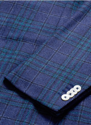 Detail View - Click To Enlarge - ISAIA - 'Sailor' check plaid wool-silk bouclé blazer