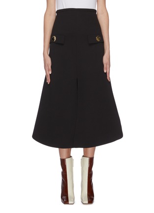 Main View - Click To Enlarge - ELLERY - 'Moonshadow' split-front flared midi skirt