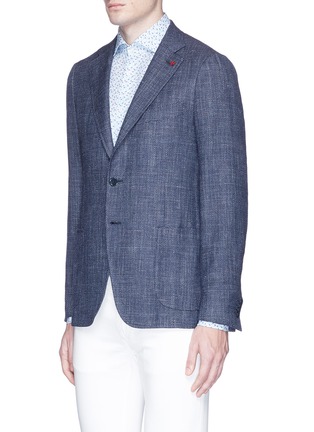 Front View - Click To Enlarge - ISAIA - 'Cortina' wool-silk blend blazer