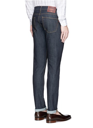Back View - Click To Enlarge - ISAIA - Slim fit raw jeans