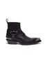 Main View - Click To Enlarge - BALENCIAGA - 'Santiag' metal toe cap leather ankle boots
