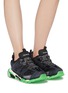 Figure View - Click To Enlarge - BALENCIAGA - 'Track' caged patchwork sneakers