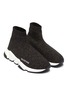 Detail View - Click To Enlarge - BALENCIAGA - 'Speed' metallic knit slip-on sneakers