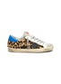 Main View - Click To Enlarge - GOLDEN GOOSE - 'Superstar' leopard print panelled sneakers