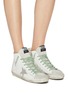 Figure View - Click To Enlarge - GOLDEN GOOSE - 'Francy' leather high top sneakers