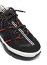 Detail View - Click To Enlarge - BURBERRY - 'Union' leather panel mesh sneakers
