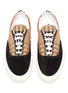 Detail View - Click To Enlarge - BURBERRY - 'Wilson' suede panel Vintage check canvas skate sneakers