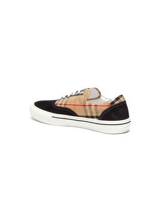  - BURBERRY - 'Wilson' suede panel Vintage check canvas skate sneakers