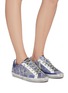 Figure View - Click To Enlarge - GOLDEN GOOSE - 'Superstar' bandana print canvas sneakers