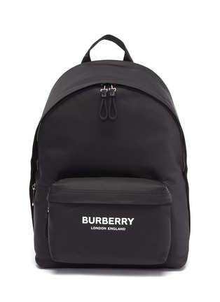 Main View - Click To Enlarge - BURBERRY - 'Jett' logo print backpack