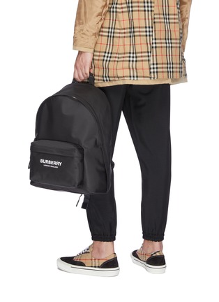 Figure View - Click To Enlarge - BURBERRY - 'Jett' logo print backpack