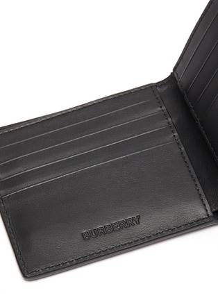 Detail View - Click To Enlarge - BURBERRY - 'Reg' Horseferry print leather bifold wallet