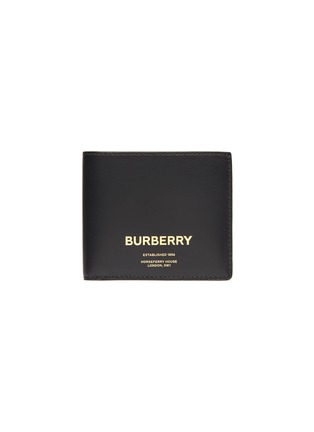 Main View - Click To Enlarge - BURBERRY - 'Reg' Horseferry print leather bifold wallet