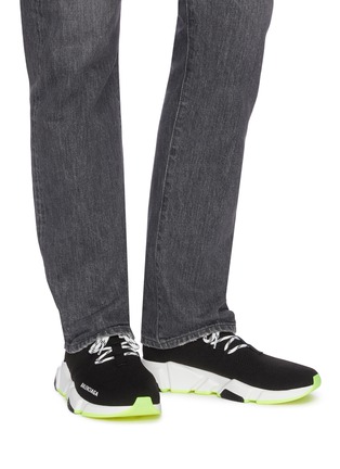 Figure View - Click To Enlarge - BALENCIAGA - 'Speed' lace-up knit sneakers