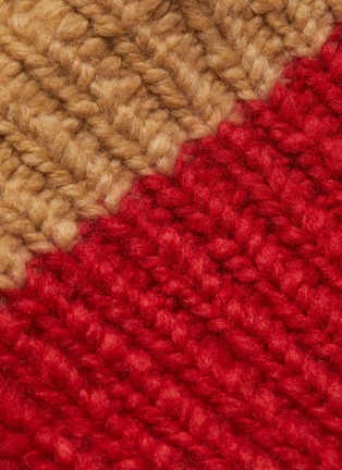  - TUINCH - Colourblock bell sleeve rib knit turtleneck cashmere sweater