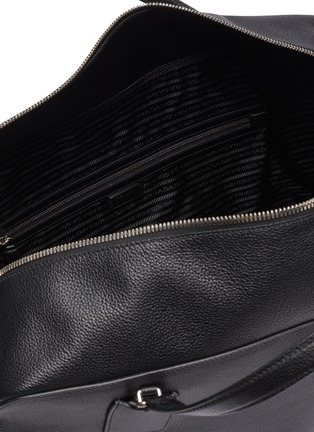 Detail View - Click To Enlarge - PRADA - Full leather Weekender bag