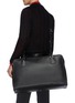Front View - Click To Enlarge - PRADA - Full leather Weekender bag