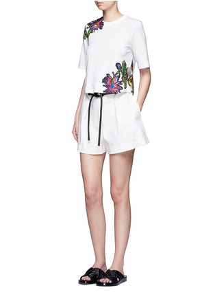 Figure View - Click To Enlarge - 3.1 PHILLIP LIM - Origami pleat tie waist shorts