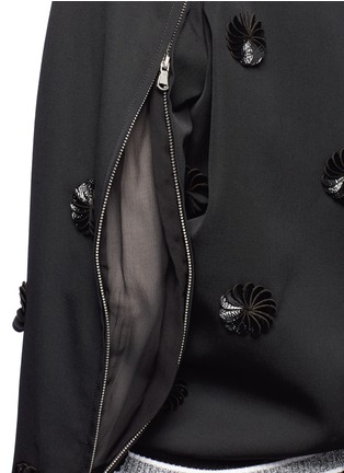 Detail View - Click To Enlarge - 3.1 PHILLIP LIM - Floral patch silk front bomber jacket