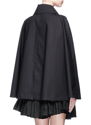 Back View - Click To Enlarge - ALAÏA - Cotton blend cape raincoat