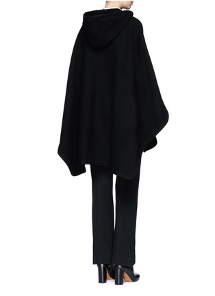 Back View - Click To Enlarge - CHLOÉ - Ribbon front hooded cape coat