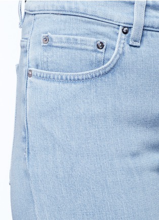 Detail View - Click To Enlarge - VICTORIA, VICTORIA BECKHAM - 'Alt' floral embroidered washed straight leg jeans