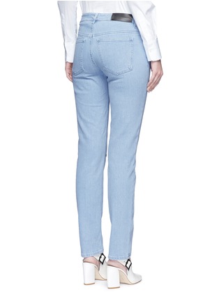 Back View - Click To Enlarge - VICTORIA, VICTORIA BECKHAM - 'Alt' floral embroidered washed straight leg jeans