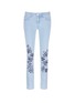 Main View - Click To Enlarge - VICTORIA, VICTORIA BECKHAM - 'Alt' floral embroidered washed straight leg jeans