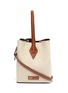 Main View - Click To Enlarge - MÉTIER - 'Perriand' leather handle linen mini tote