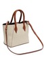 Detail View - Click To Enlarge - MÉTIER - 'Perriand' leather handle linen medium tote