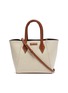 Main View - Click To Enlarge - MÉTIER - 'Perriand' leather handle linen medium tote