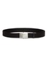 Main View - Click To Enlarge - PRADA - Logo engraved buckle double strap belt