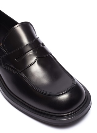 Detail View - Click To Enlarge - PRADA - Leather penny loafers