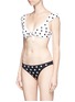 Figure View - Click To Enlarge - MARA HOFFMAN - Polka dot embroidered bikini bottoms