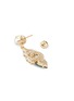 Detail View - Click To Enlarge - ANTON HEUNIS - Pearl stud clustered Swarovski crystal drop earrings