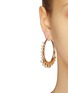 Figure View - Click To Enlarge - ANTON HEUNIS - Swarovski pearl oval hoop earrings