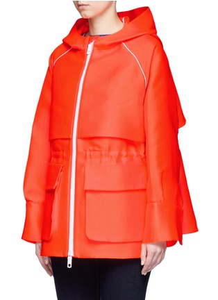 Front View - Click To Enlarge - EMILIO PUCCI - Drawstring waist hooded parka