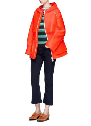 Figure View - Click To Enlarge - EMILIO PUCCI - Drawstring waist hooded parka