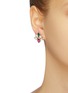 Figure View - Click To Enlarge - ANTON HEUNIS - Swarovski crystal stud pearl detachable hoop earrings