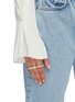 Figure View - Click To Enlarge - ANTON HEUNIS - Swarovski crystal pearl two finger ring