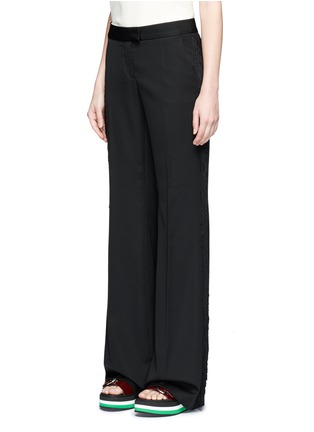 Front View - Click To Enlarge - STELLA MCCARTNEY - 'Electra' fringed wool tuxedo pants