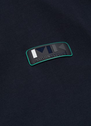  - MAISON KITSUNÉ - Logo slogan print colourblock oversized long sleeve T-shirt